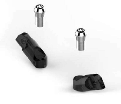 Pièces Quad & Motos - Equipement véhicule - Kit de conversion de fixations de rétroviseurs guidon vers carénage LIGHTECH type origine - noir Yamaha T-Max 530