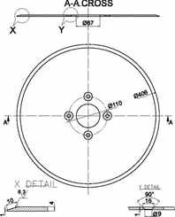 Pièces agricoles - Travail du sol - Disque plat 406x4,0mm