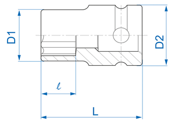 Outils - Outils divers - Douille à choc 1/2" E18
