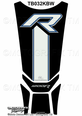 Pièces Quad & Motos - Equipement véhicule - Protection de réservoir MOTOGRAFIX noir/blanc/bleu BMW R1200R