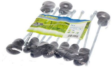 Pièces agricoles - Cloture,Jardin & Sylviculture - Isolateur à anneau décalé métrique 200x6mm 10pcs