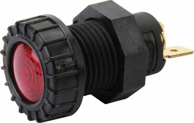 Pièces agricoles - Eclairage - Feu d'avertissement Halogène, rond, 12/24V, rouge, à boulonner, borne à lame, Hella