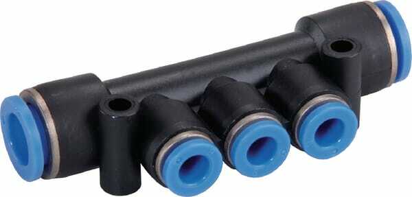 Pièces agricoles - Pièce pneumatique - Distributeur T 3 voies, 6-4-6