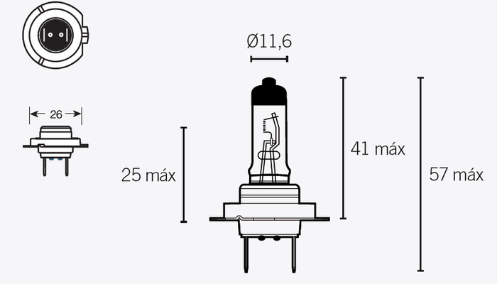 Pièces Quad & Motos - Electrique - Ampoule V PARTS H7 12V 55W