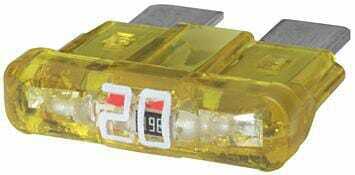 Pièces agricoles - Electricité - Fusible lame standard 12V 20A longueur 18,8mm jaune pack 10x Hella