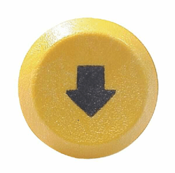 Pièces agricoles - Electricité - Interrupteur à poussoir, relevage, rond, jaune