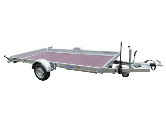 Materiels - Remorque voiture - PLATEAU ABAISSABLE 350x180x15 freinée PTAC : 1500 kg
