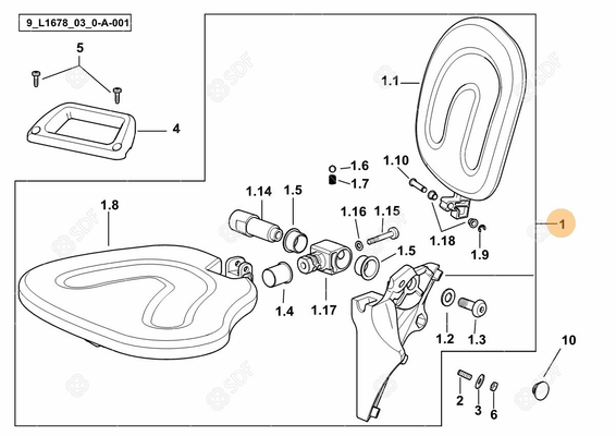 Pièces agricoles - Sieges et composants - SIEGE CONVOYEUR