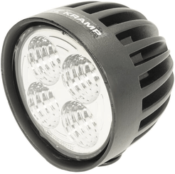 Pièces agricoles - Eclairage - Lampe de travail LED, 40W, 4000lm, ronde, blanche, 10/30 V, 84x126x71.8mm, prise AMP, faisceau spot, 4 LED, 360 degrés, Kramp