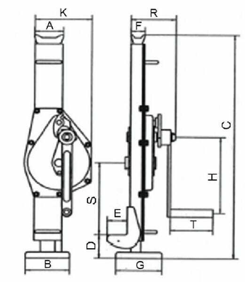 Pièces agricoles - Outils atelier - Cric à cremaillère 10 tonnes