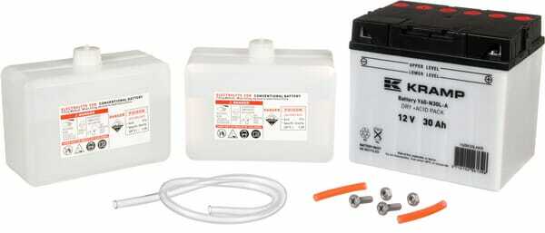 Pièces agricoles - Eclairage - Batterie 12V 30Ah 300A avec pack d'acide Kramp