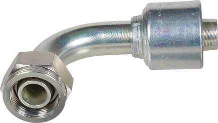 Pièces agricoles - Hydraulique - Racc. à sertir 90° DN25-M36x2