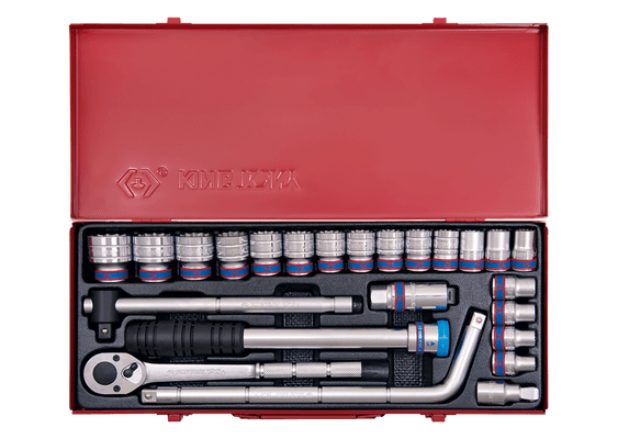 Outils - Outils divers - Coffret de douilles 1/2" 24 pièces 12 pans