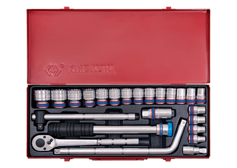 Outils - Outils divers - Coffret de douilles 1/2" 24 pièces 12 pans