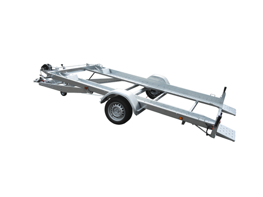 Materiels - Remorque voiture - PORTE VOITURE 361x185x11 avec petites rampes fixes PTAC : 1600 kg avec 2 cales et 1 treuil inclus