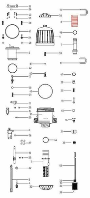 Pièces agricoles - Cloture,Jardin & Sylviculture - Carter de cylindre pour distributeur « MixRite », pos. 5