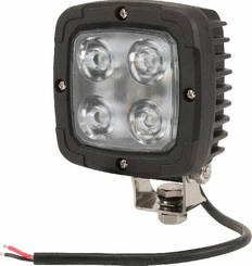 Pièces agricoles - Eclairage - Phare de travail LED carré 40W 4000lm, 10-30V, 98.5x63.4x98.5mm,très longue portée Kramp
