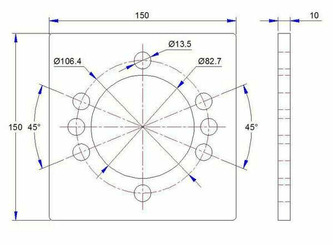 Pièces agricoles - Hydraulique - Support pour Plaque OMP OMR OM