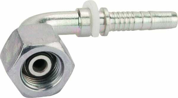 Pièces agricoles - Hydraulique - Raccord sertir DN06-1/4BSP 90°