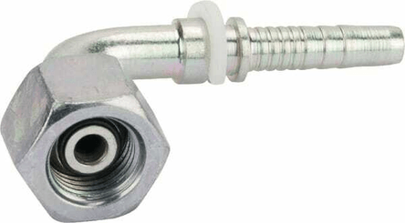 Pièces agricoles - Hydraulique - Raccord sertir DN06-1/4BSP 90°