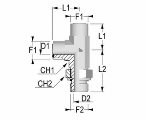 Pièces agricoles - Hydraulique - Raccord ORFS 1" x M22