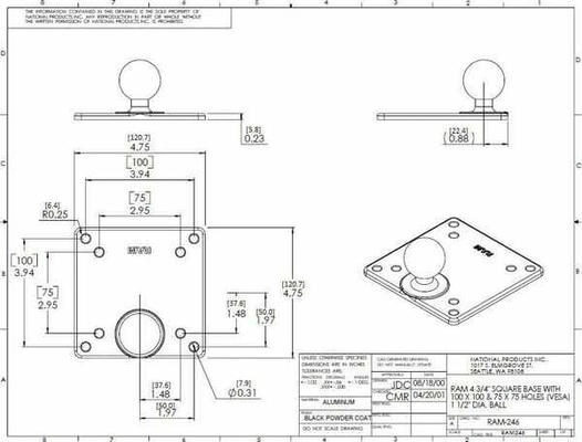 Pièces agricoles - Pièce Pulvérisateur - Plaque de montage 110x110 "C"