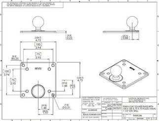 Pièces agricoles - Pièce Pulvérisateur - Plaque de montage 110x110 "C"