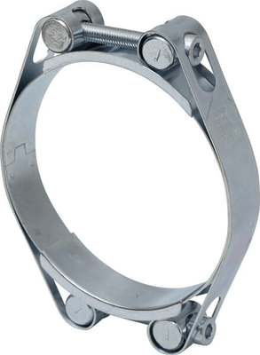 Pièces agricoles - Fasteners - Collier de serrage, 100-110 mm double boulon, double bande DIN912 zingué Kramp