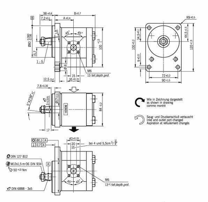 Pièces agricoles - Hydraulique - Pompe hydraulique AZPF-11-016RCB20MB Bosch Rexroth