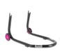 Béquille arrière BIHR Home Track fixe supports en "V" noir mat roues rose