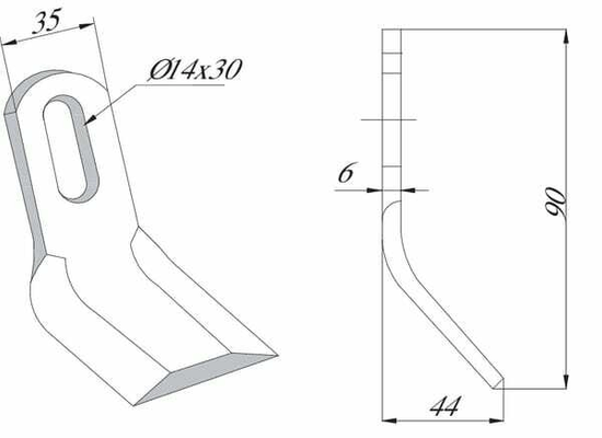 Pièces agricoles - Aménagements paysagers - Fléau 35x6x90 p14x30/ Nobili