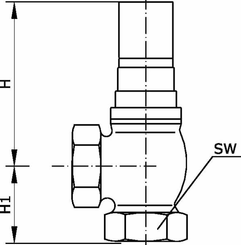 Pièces agricoles - Pièce pneumatique - Soupape sécu 3/4" 2 - 12 bars
