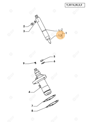 Pièces agricoles - Pieces moteur - PULVERISATEUR