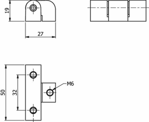 Pièces agricoles - Fasteners - Charnière pl. type 3 all. zinc