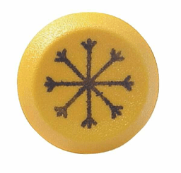 Pièces agricoles - Electricité - Interrupteur poussoir, climatisation, rond, jaune