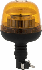 Pièces agricoles - Eclairage - Gyrophare LED, 24W, 12-24V, ambre, montage sur poteau flexible, Ø 128mm x215mm, Kramp