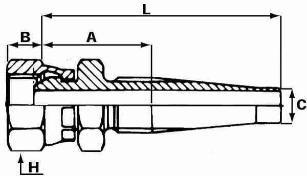 Pièces agricoles - Hydraulique - Raccord à visser DN10 - 3/8BSP