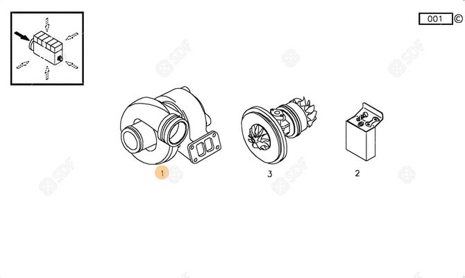 Pièces agricoles - Pieces moteur - TURBO COMPRESSEUR