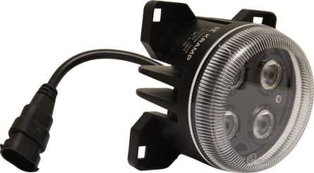 Pièces agricoles - Eclairage - Phare de travail LED, 40W, 4000lm, rond, 10/30V, Ø 90mm, prise H11/Deutsch, faisceau spot, 4 LED, Kramp