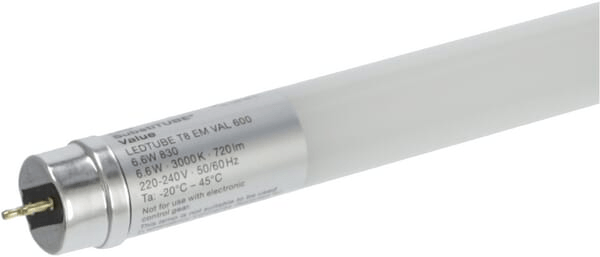 Pièces agricoles - Electricité - Tube LED EM 6.6W 830 G13 600mm