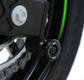 Pions de bras oscillant R&G RACING avec platine noir Kawasaki Ninja 400