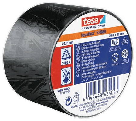 Chimie - Chimie divers - Ruban isolant, noir, 25m x 50mm TesaFLEX®