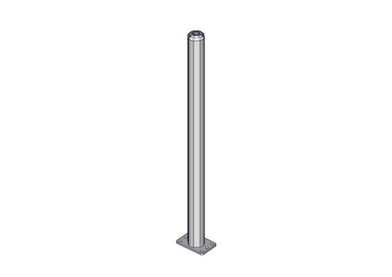 Materiels - Accessoires 5Kg-10Kg - POTEAU SUR PLATINE OVIN CAPRIN D.76MM L.1.10M NU