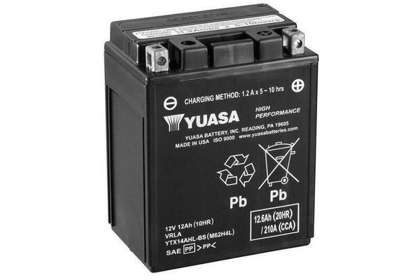 Pièces Quad & Motos - Electrique - Batterie YUASA sans entretien avec pack acide - YTX14AHL-BS