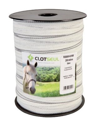 Pièces agricoles - Cloture,Jardin & Sylviculture - RUBAN R40M  40.0 MM 200 M BLANC-5 INOX 0.20+ 5 CU 0.20