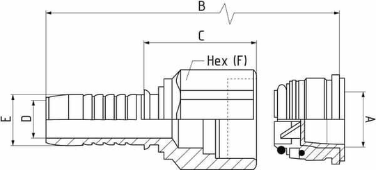 Pièces agricoles - Hydraulique - Embout DN13-ø16-WEO 1/2"
