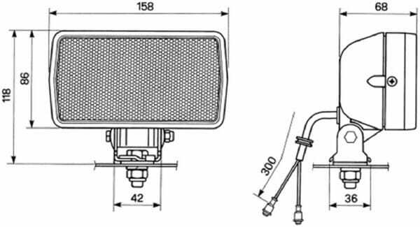 Pièces agricoles - Eclairage - Phare de travail H3