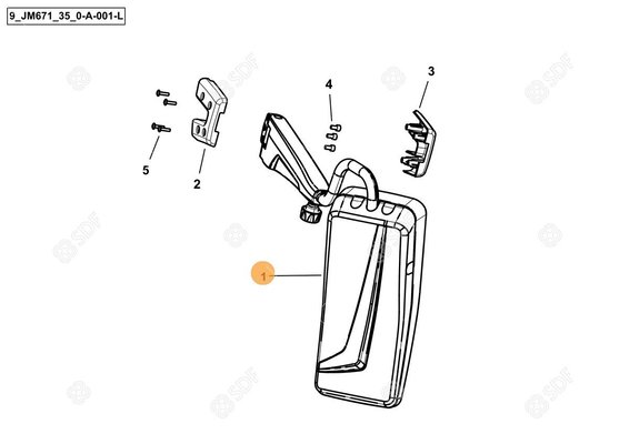 Pièces agricoles - Cabine et structure - LH LED MANUAL BIG MIRROR