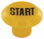 Symbole, démarrage, rond, jaune
