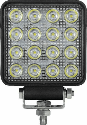 Pièces agricoles - Eclairage - Phare de travail LED 25W, 3040lm,carré 25W 2500lm, 10/30V, 108x48x108mm très longue portée 16 LED Kramp